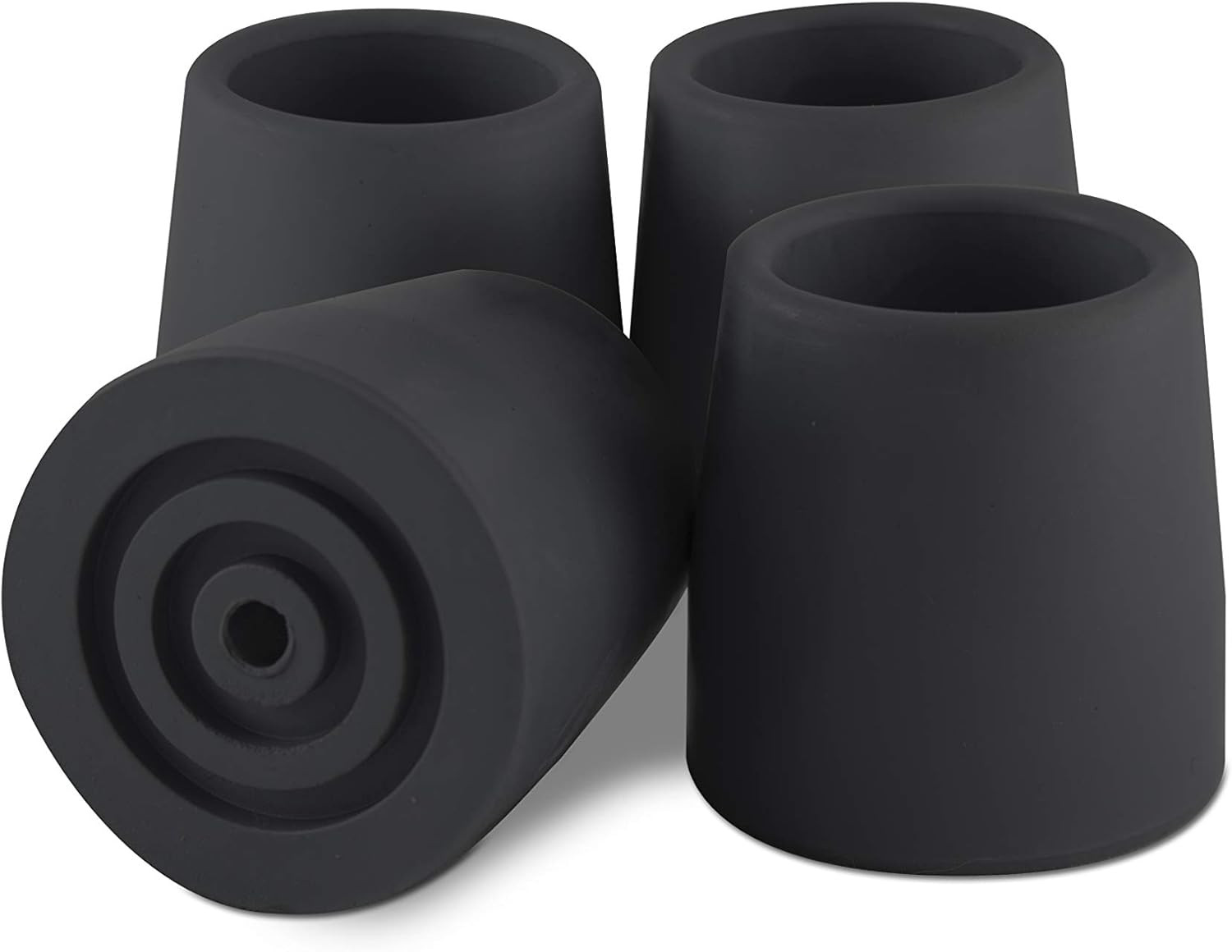 Essential  Supply Cane Tips - Replacement Pack of 4, Non-Skid Rubber Tips for Wa