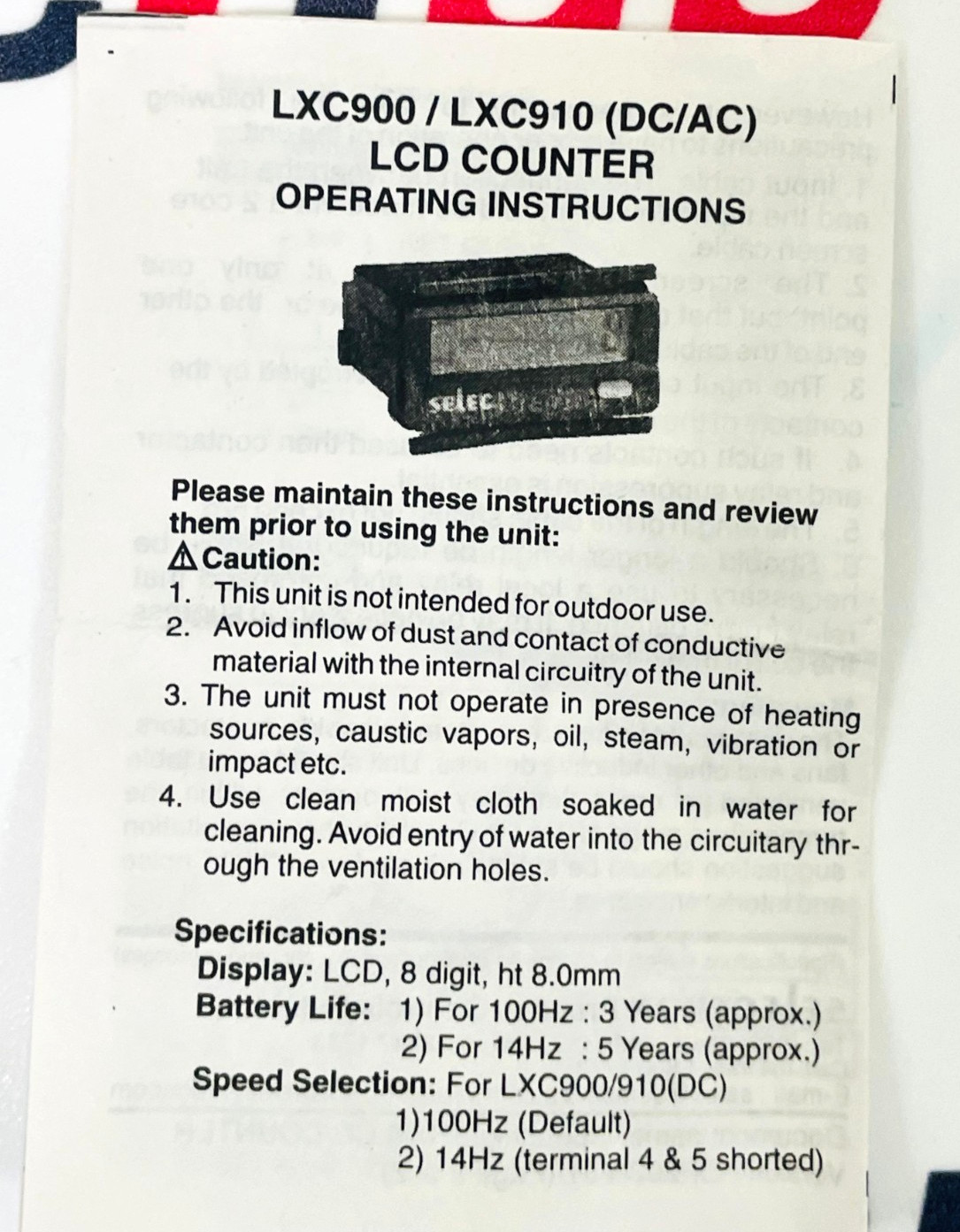 SELEC LXC900-DC Counter Module LXC9