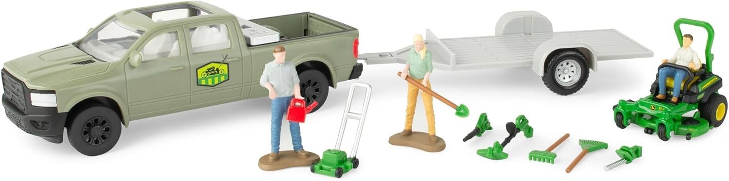 John Deere ERTL Lawn Care Set Zero Turn with Truck 47551