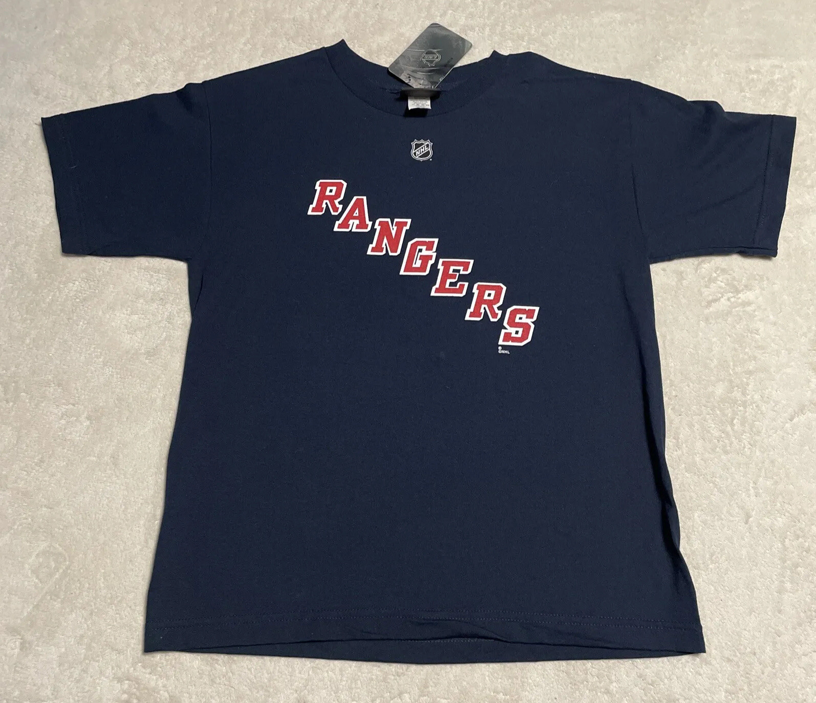 New York Rangers T Shirt Boys XL Blue Short Sleeve Gaborik 10 Reebok NHL