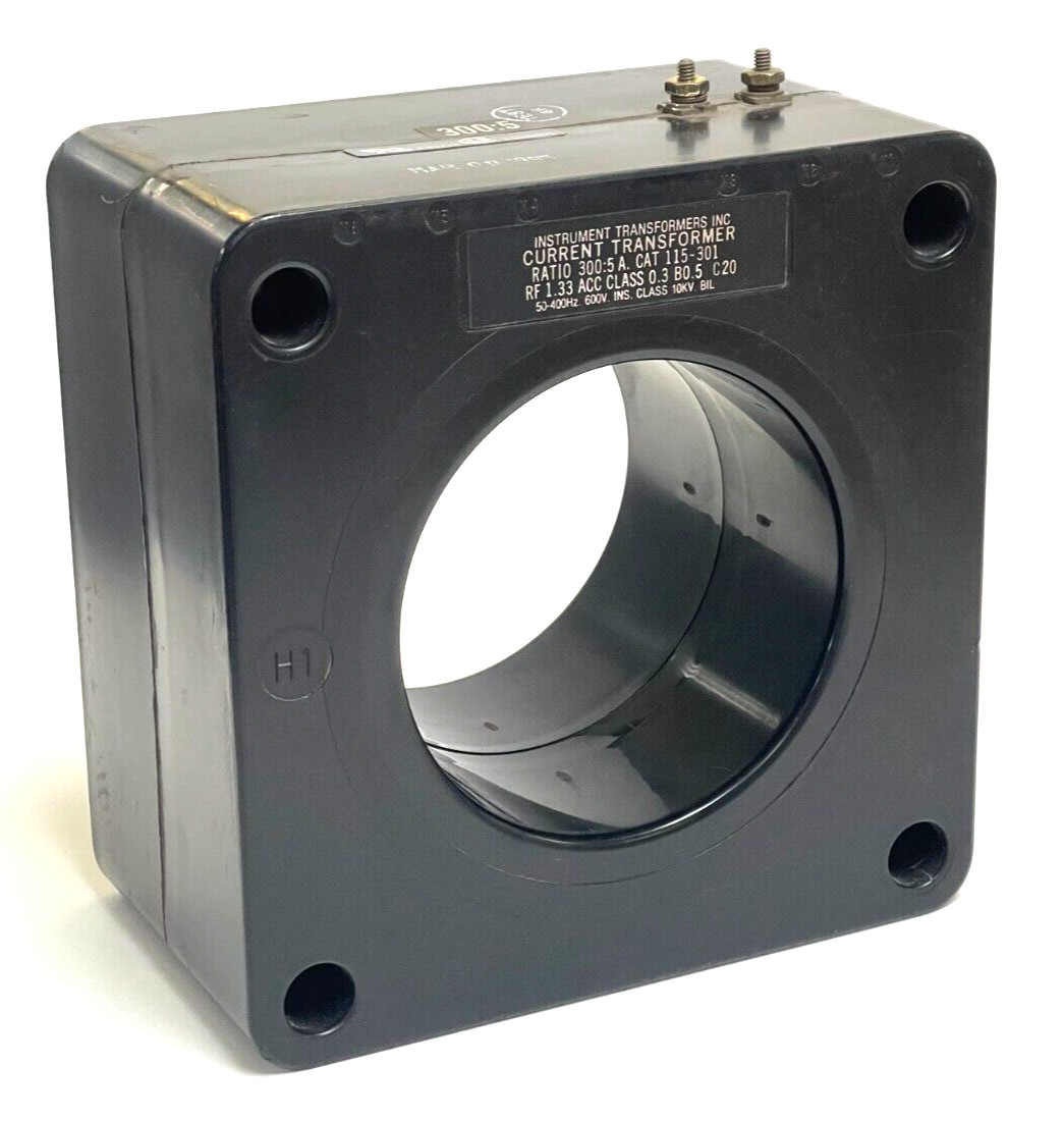 INSTRUMENT TRANSFORMERS INC. 115-301 , 300: 5A, CLASS .0.3 CURRENT TRANSFORMER