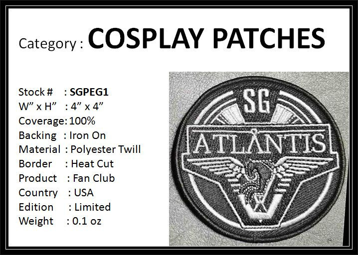 STAR GATE SG PEGUSUS TACTICAL 4" PATCH - SGPEG1