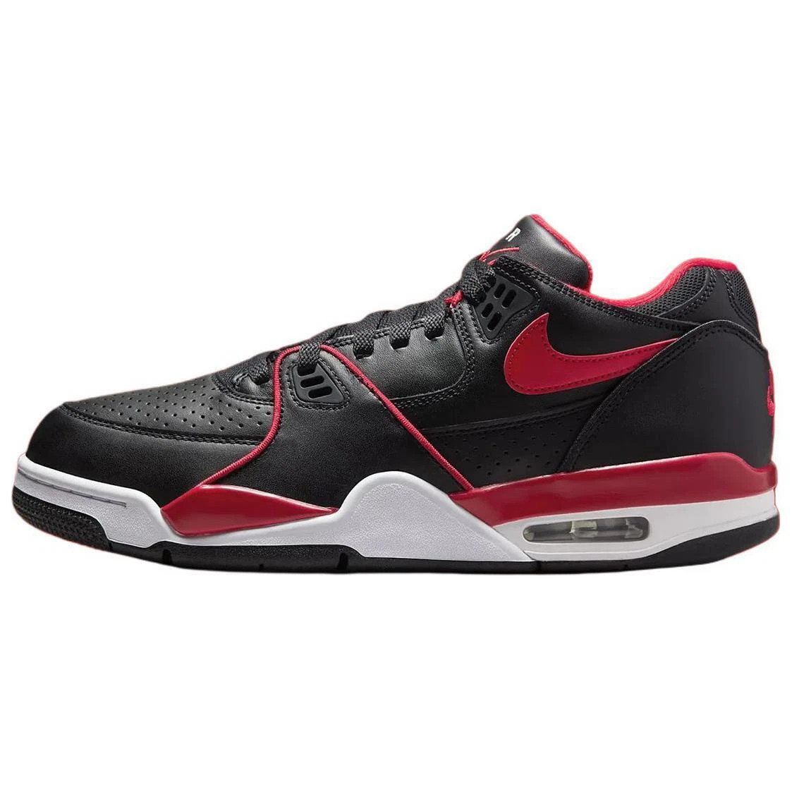 NIB Men Nike Air Flight 89 Low Bred  FZ3045-001  Black/Gym Red/White