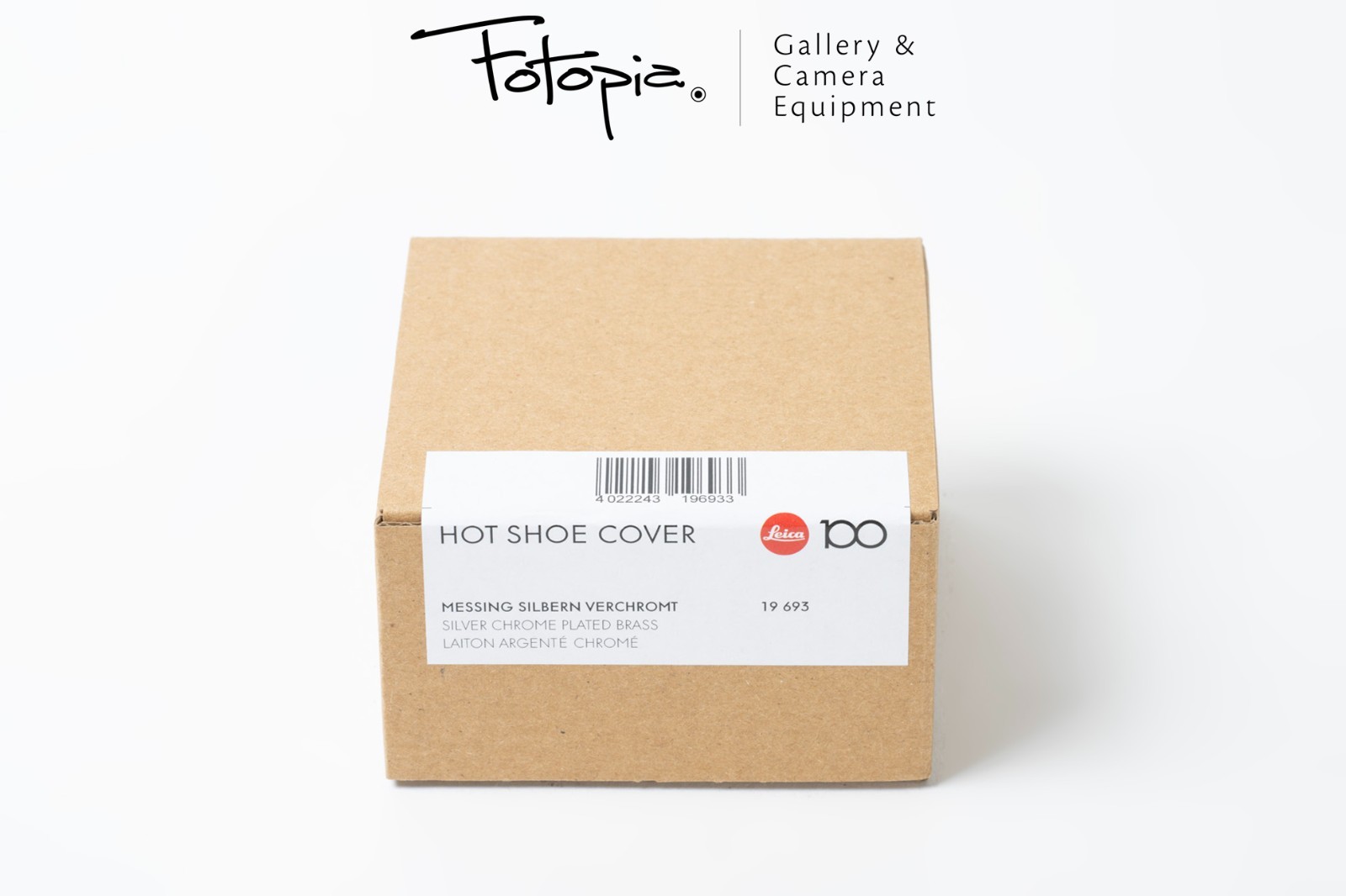 Brand New Leica Hot Shoe Cover - Brass / Silver Chrome / 100 Years of Leica