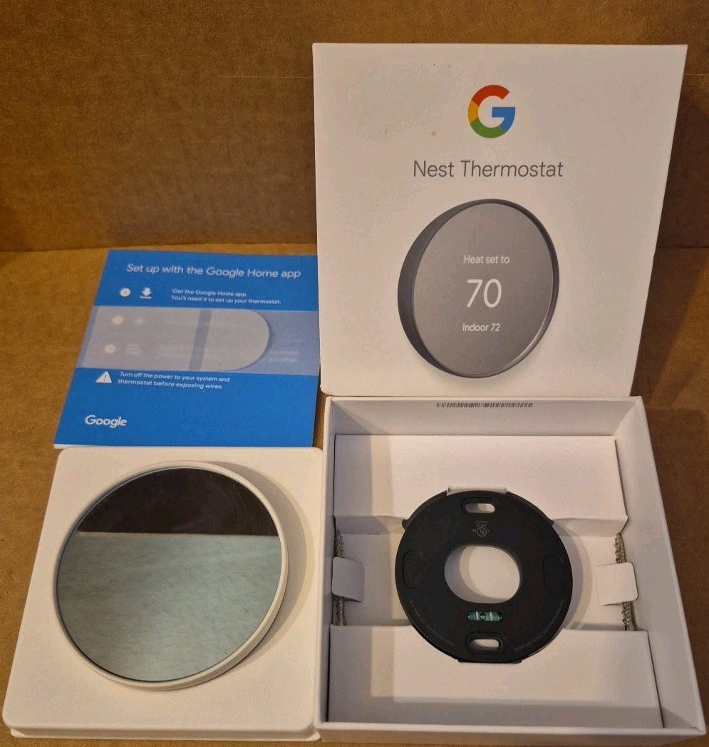 Google Nest Thermostat - Smart Programmable Wi-Fi Thermostat - Charcoal