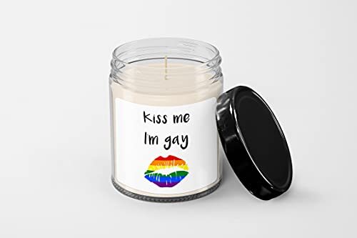 Kiss me I'm Gay Candle - Soy Wax Candle - Hand Poured Candle