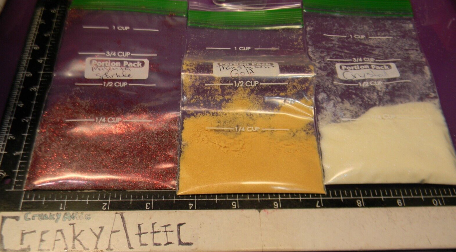 MAGENTA SPARKLE TRANSLUCENT GOLD CRYSTAL 3 EMBOSSING POWDER #892 CREAKYATTIC