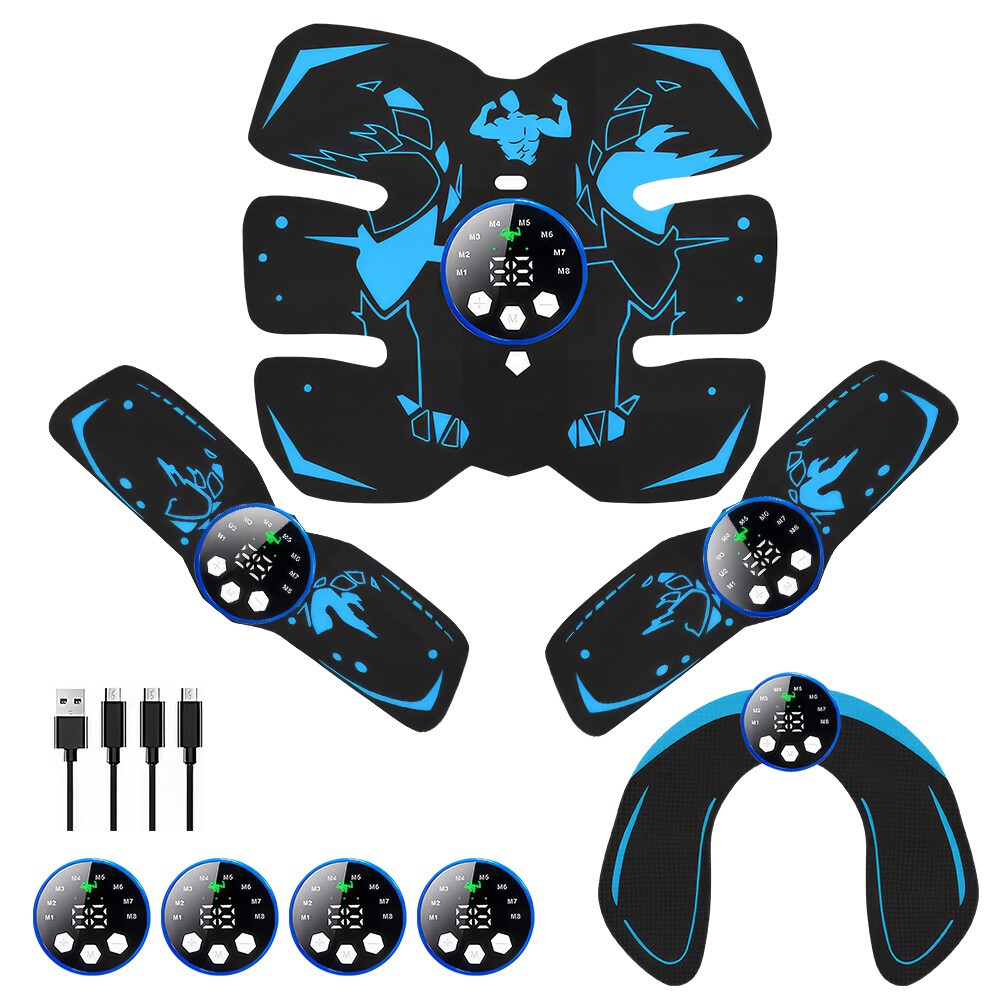 EMS Abdominal Muscle Toning Trainer ABS Stimulator AB Hip Arm Toner Fitness Belt