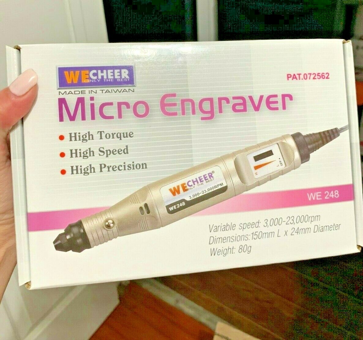 WECheer WE248 Micro Engraver Manicure & Pedicure Electric File up to 23000rpm