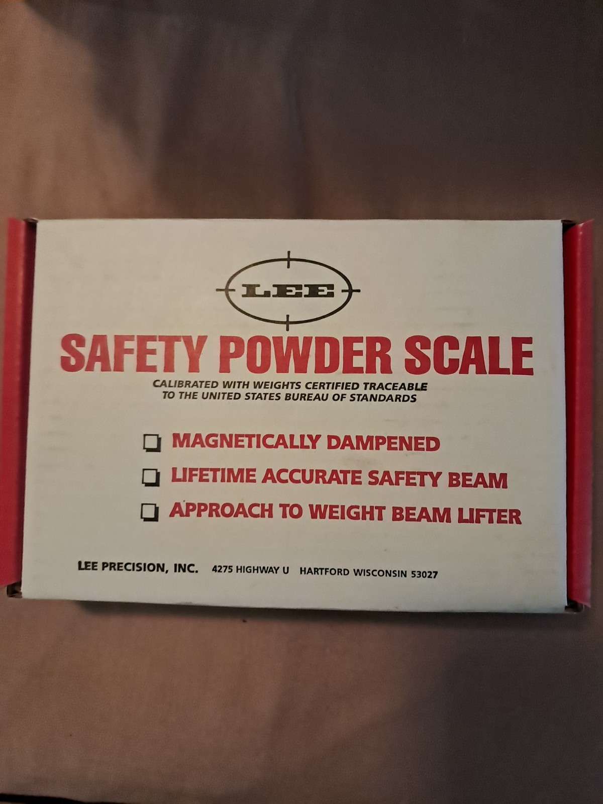 Lee Precision 90681 Safety Magnetic Powder Scale - Red