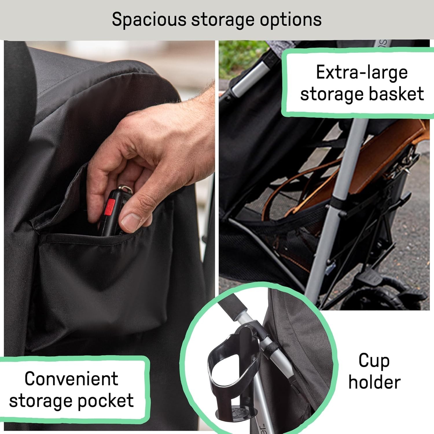 Summer 3Dlite ST Convenience Stroller - Multi-Position Recline & Storage Basket