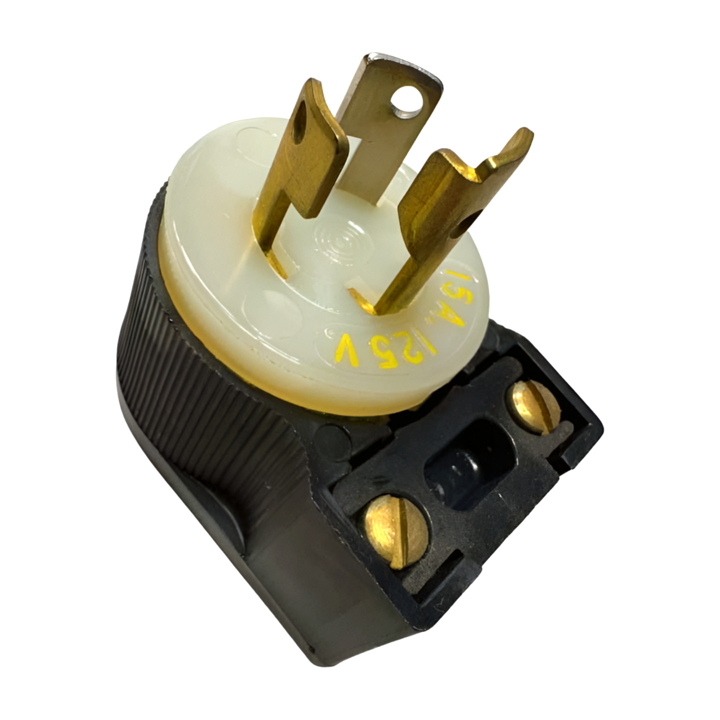 Hubbell 4720-CA Insulgrip Twist-Lock Dead Front Angle Plug, 15A, NEMA L7-15P