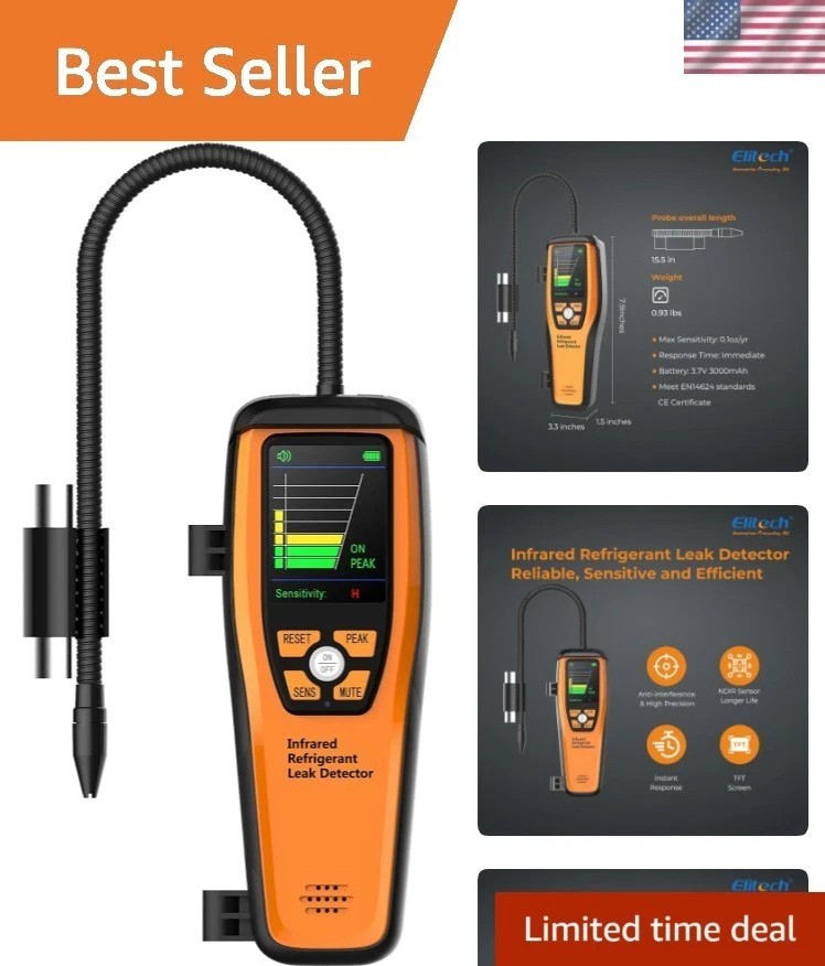 ILD-200 Infrared Leak Detector for HVAC & Automotive: Reliable 10- Lifespan