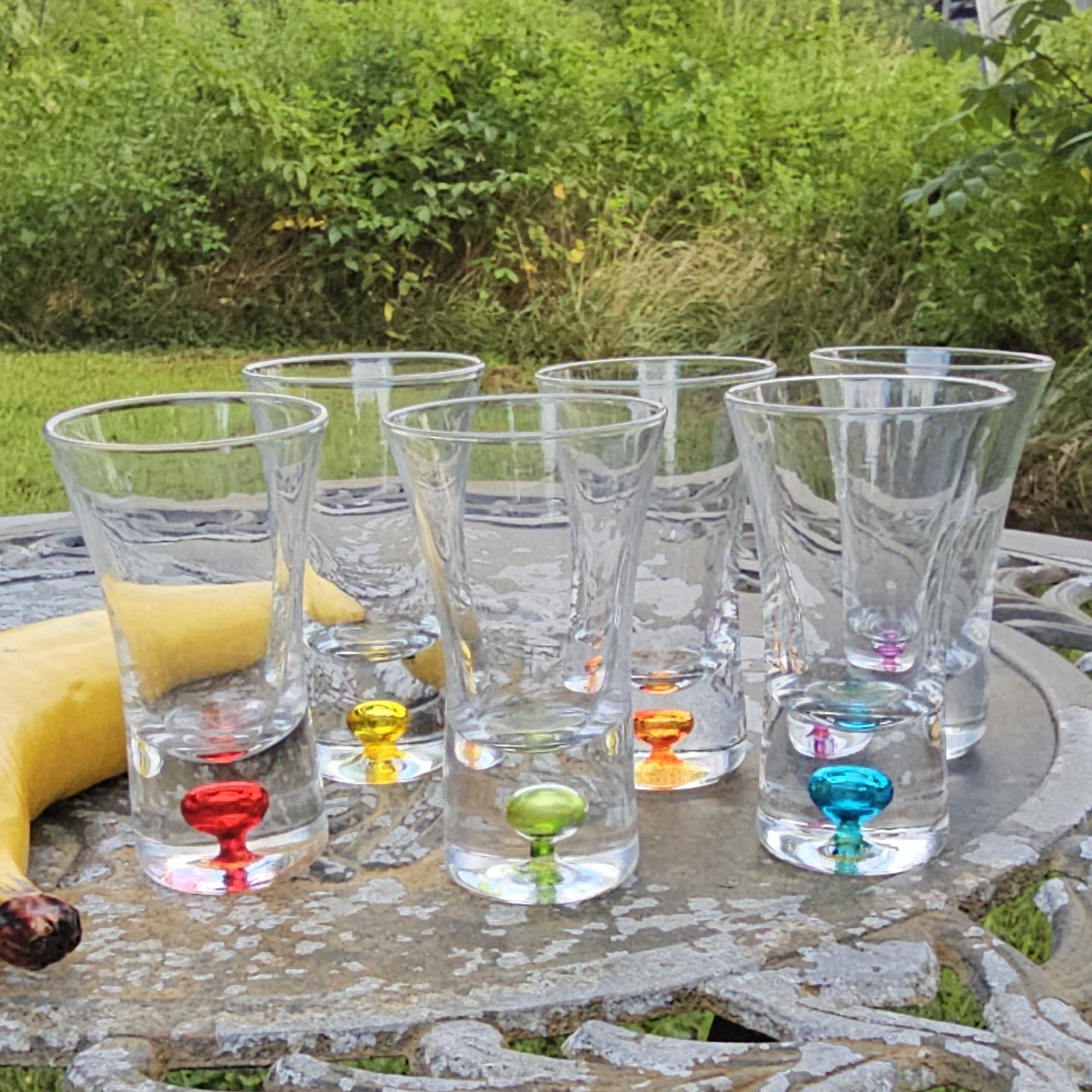 Color Drop Bubble Shot Glasses Set of 6
