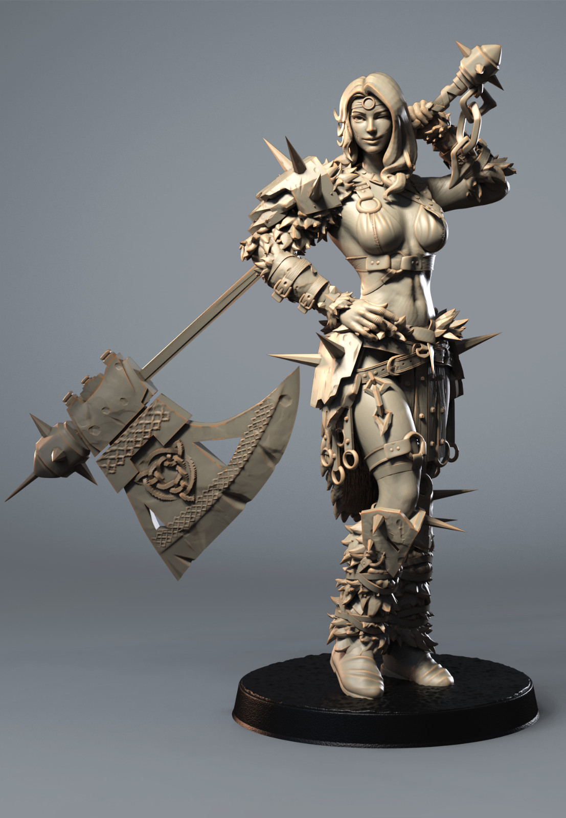 Dungeons & Dragons Playable Character - Female Human Eir - Barbarian, Fighter