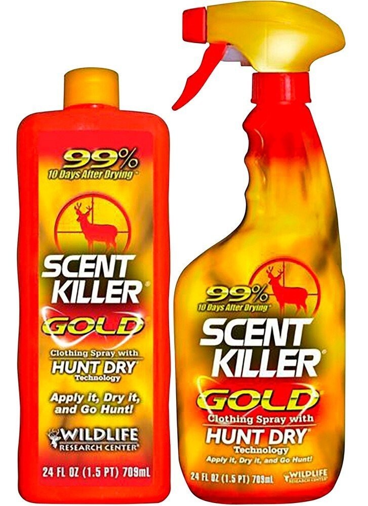 Wildlife Research Scent Killer Gold Combo Refiller/Filled Field Bottle 24Oz-1259