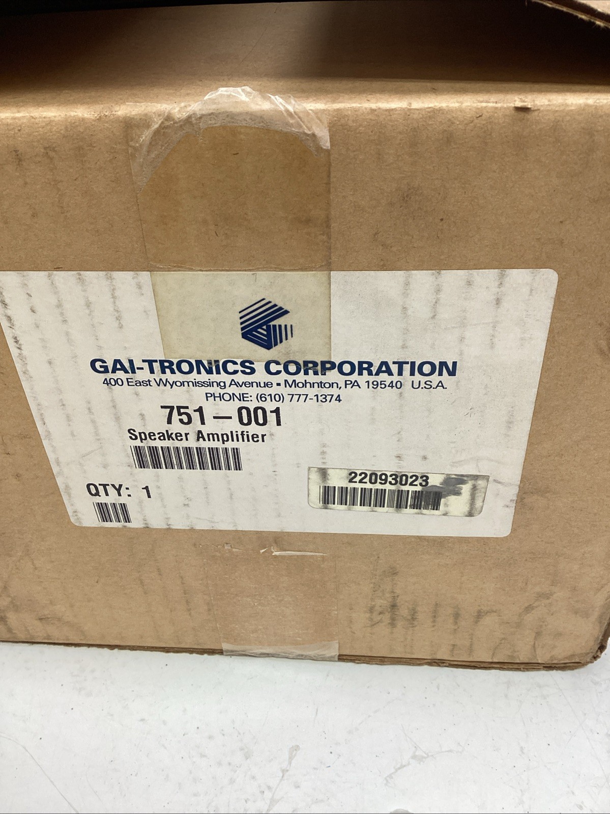 GAI-TRONICS Speaker Amplifier 751-001 120VAC NIB