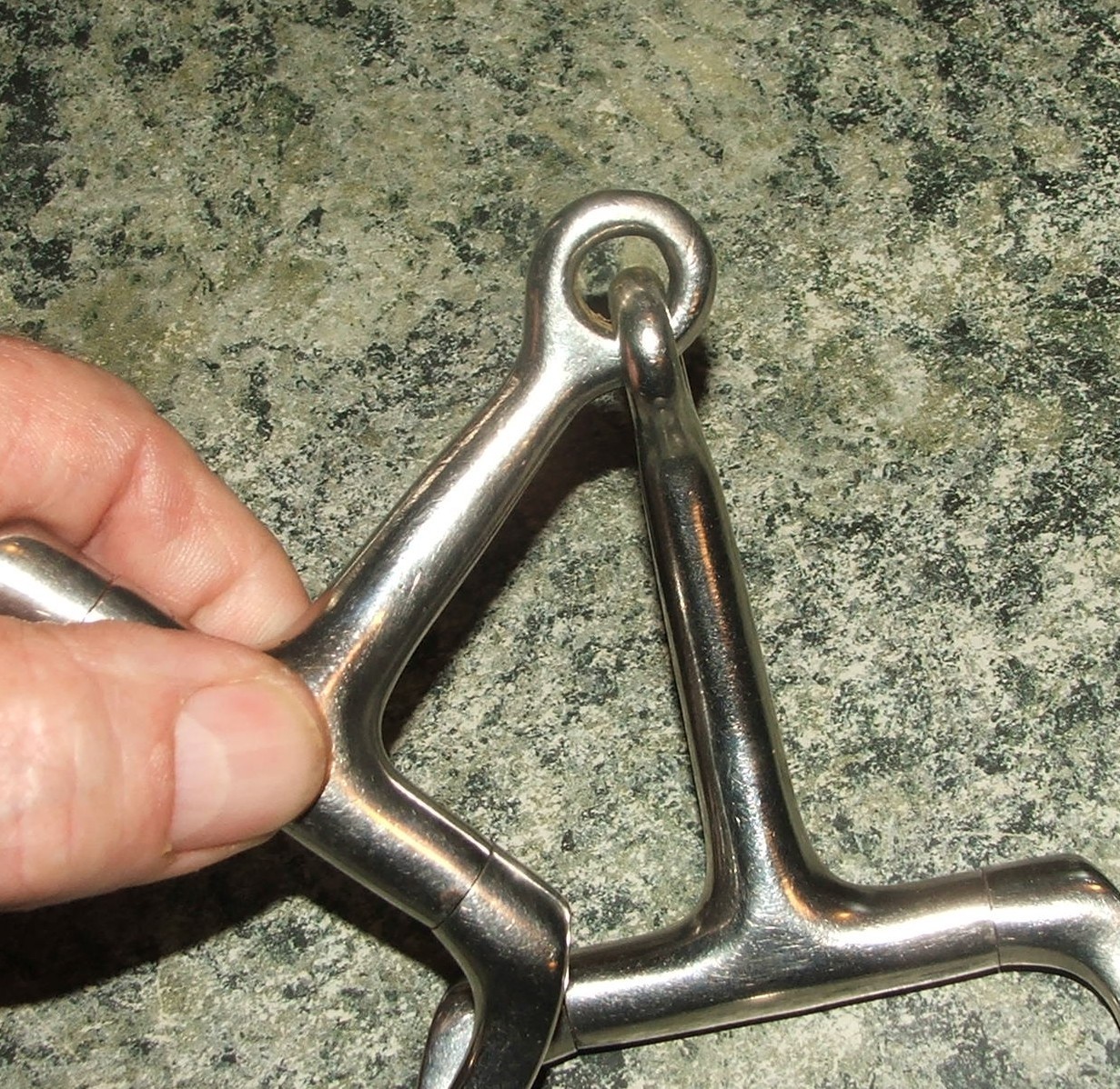 Stainless Steel Used D-Bit 4 3/4 inch Snaffle bit