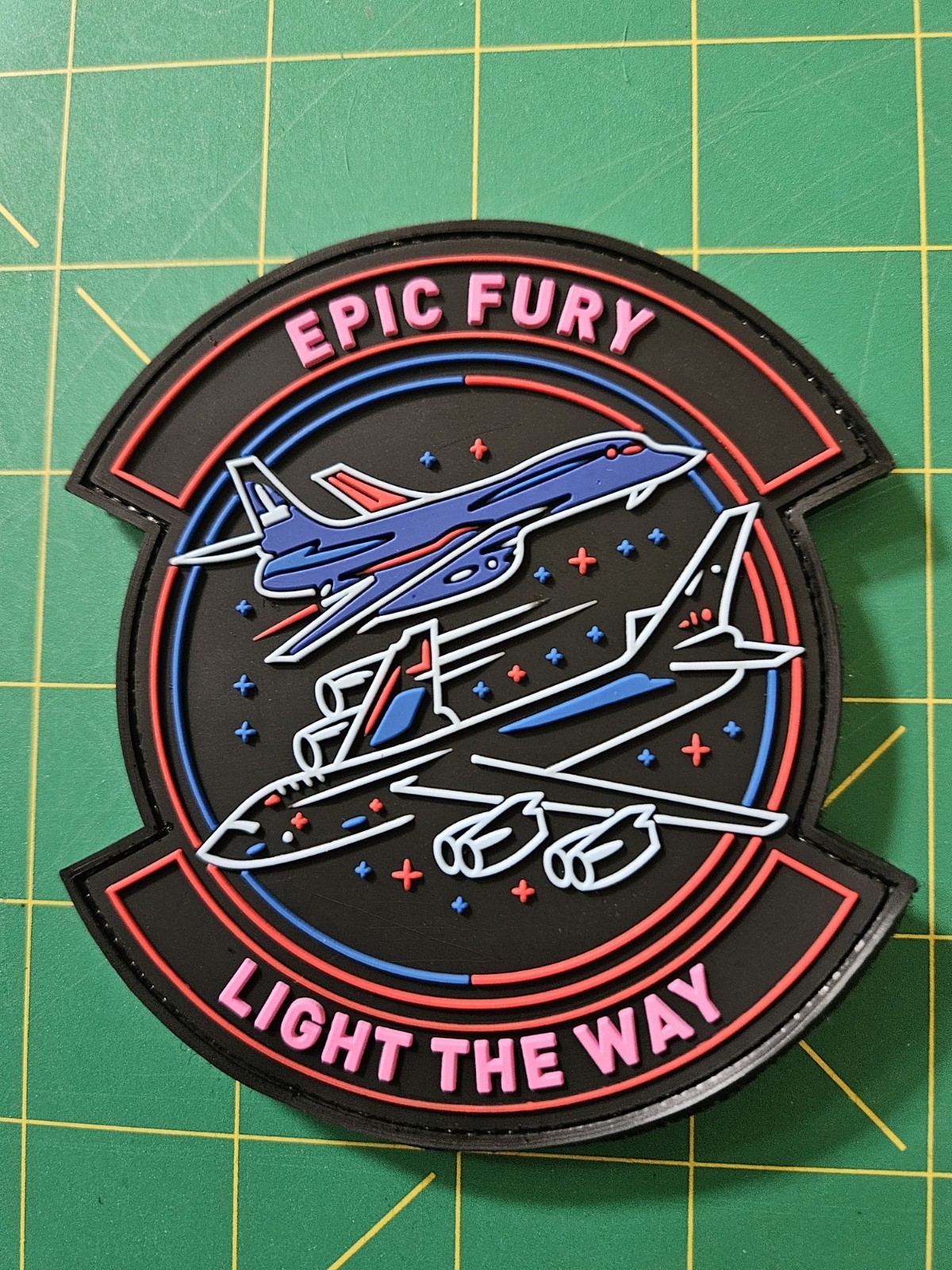 EPIC FURY B-1B Lancer B-52 Stratofortress BUFF Bomber "Light The Way" PVC Patch