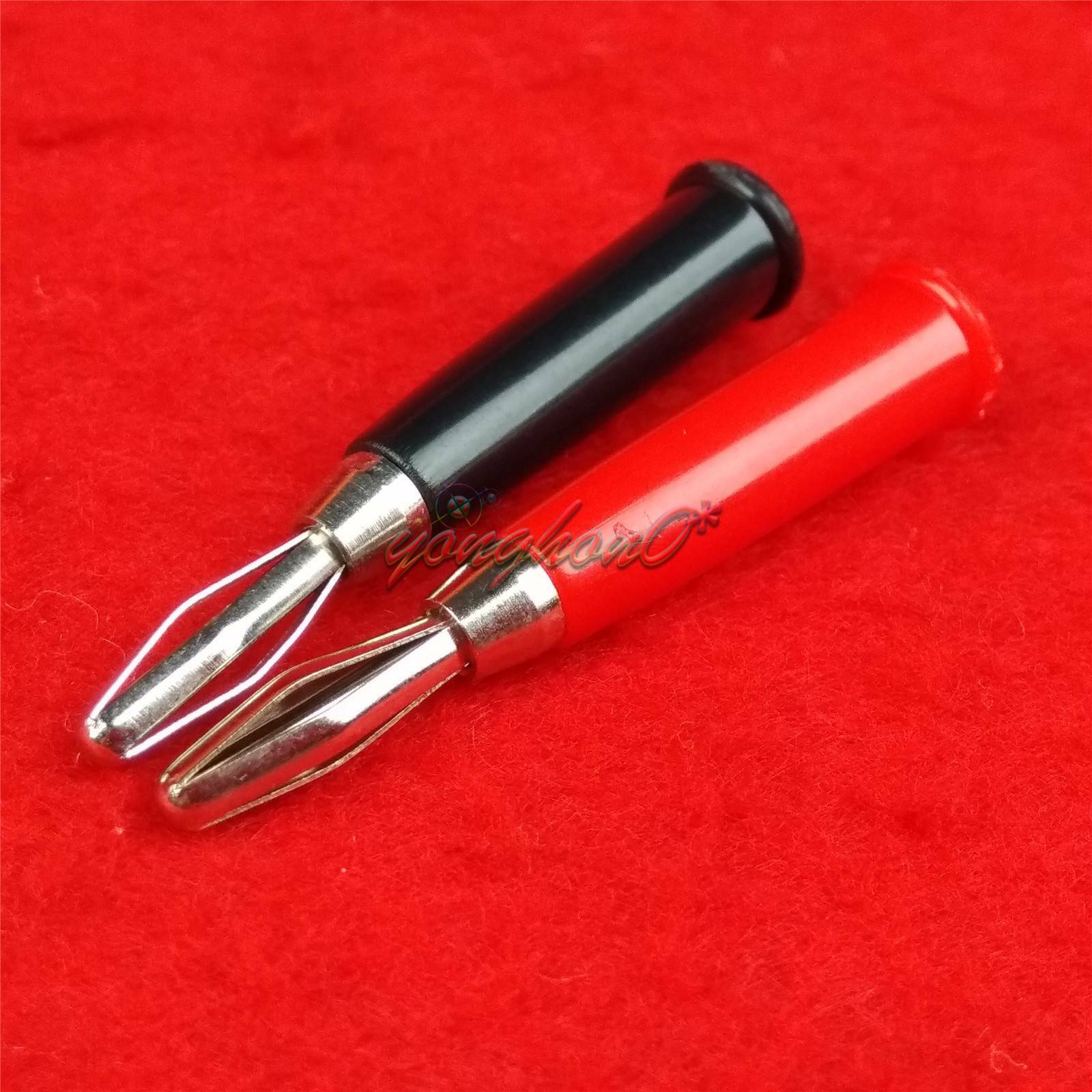 2PCs Banana Plug Connector welded type Sleeves Hard Case New
