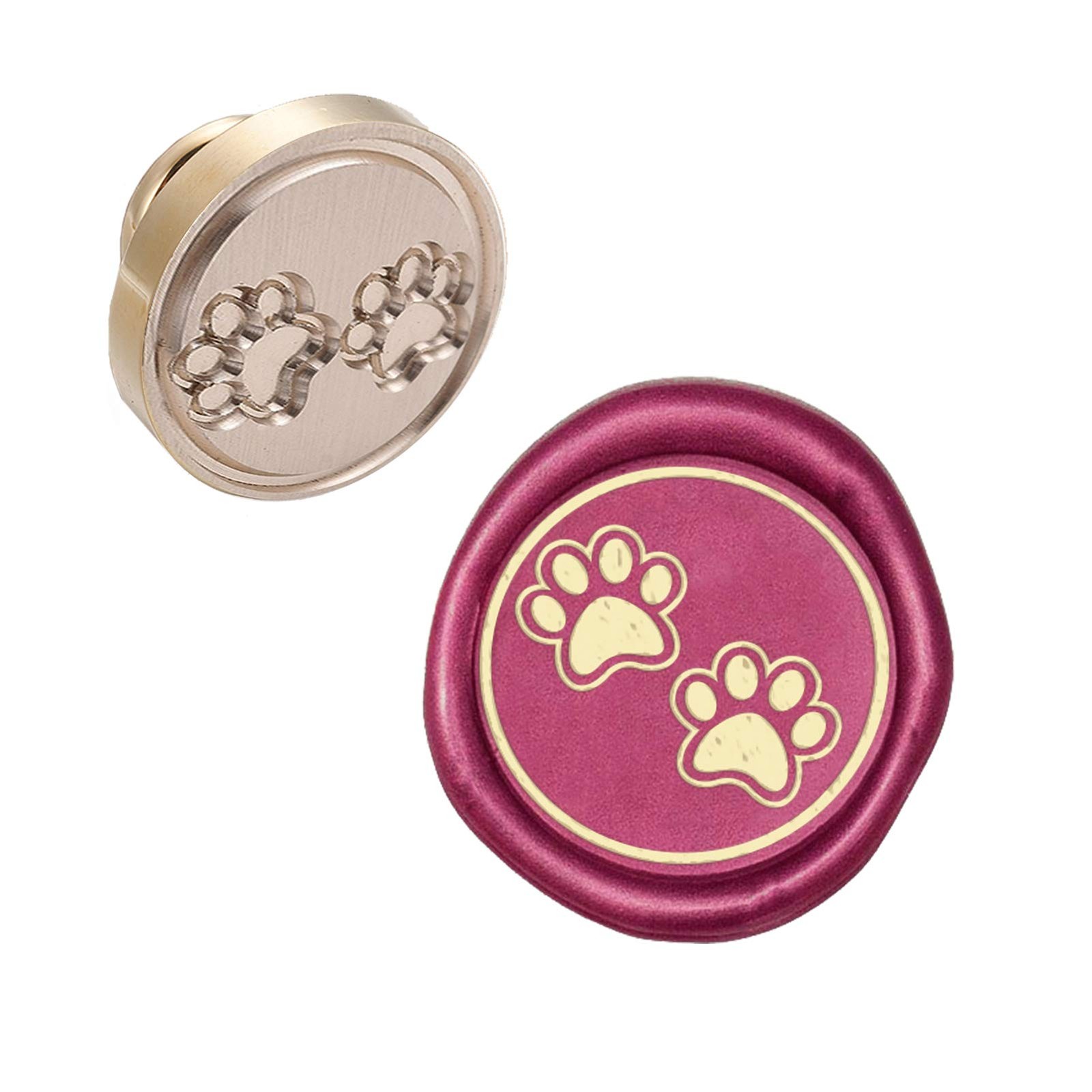 CRASPIRE Wax Seal Stamp Heads Only No Handle Sealing Paw Prints Dog