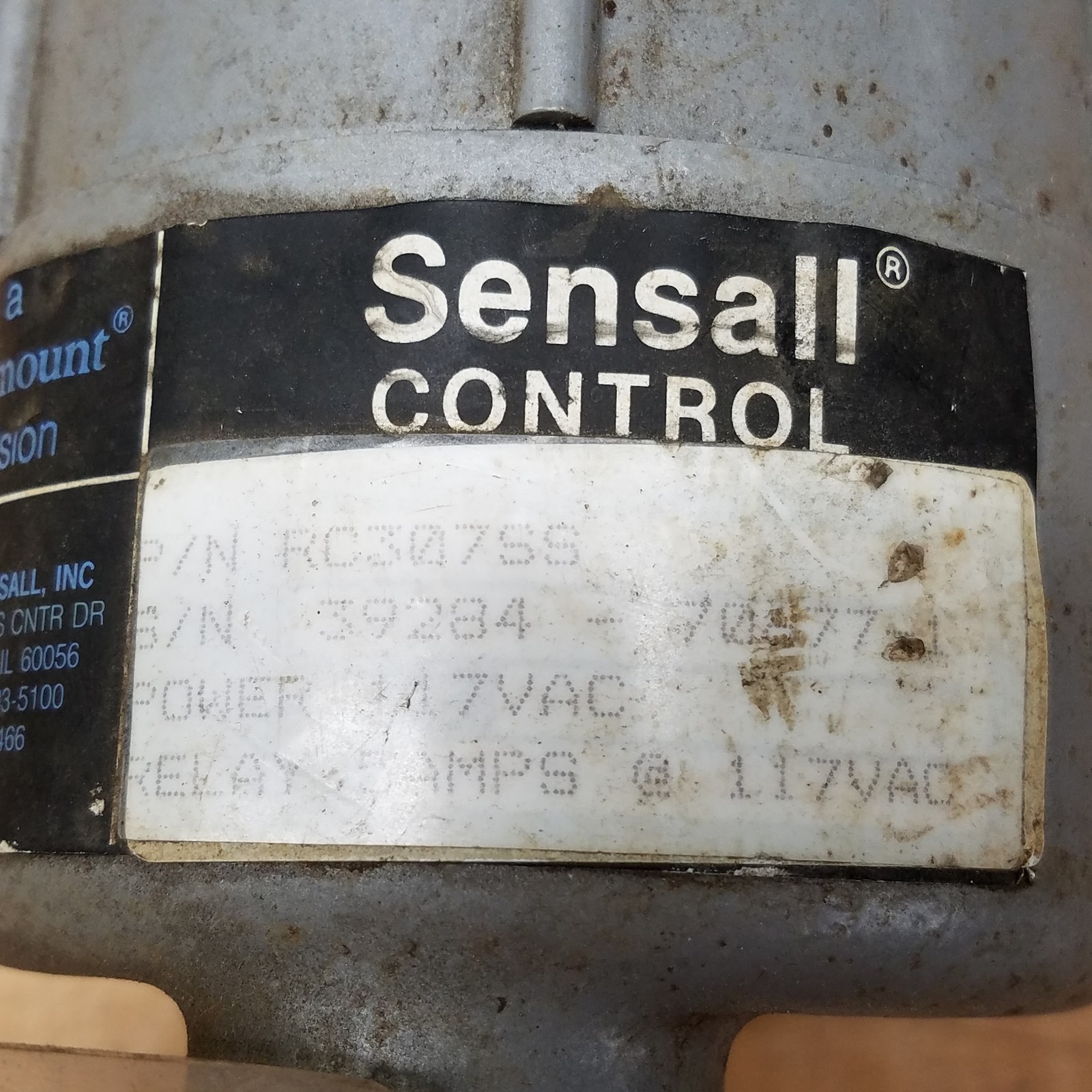 Rosemount RC307SS Level Switch, 117Vac Power - USED