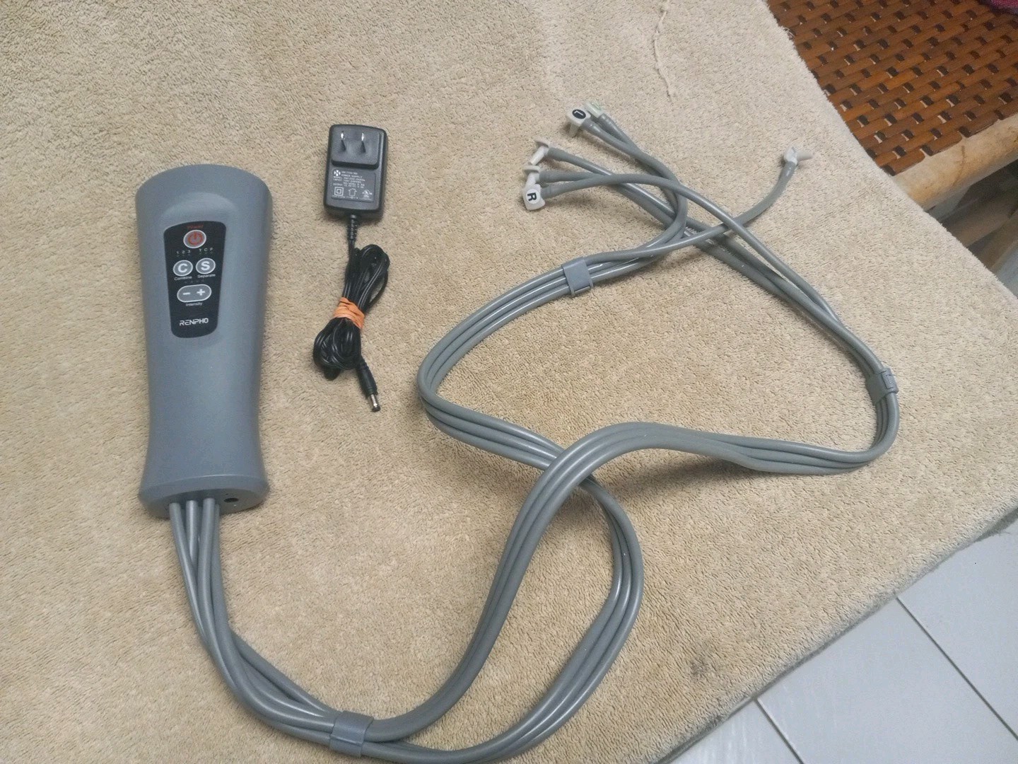 RENPHO RF-ALM070 Air Compression Leg Massager Remote Controller With Power Cord