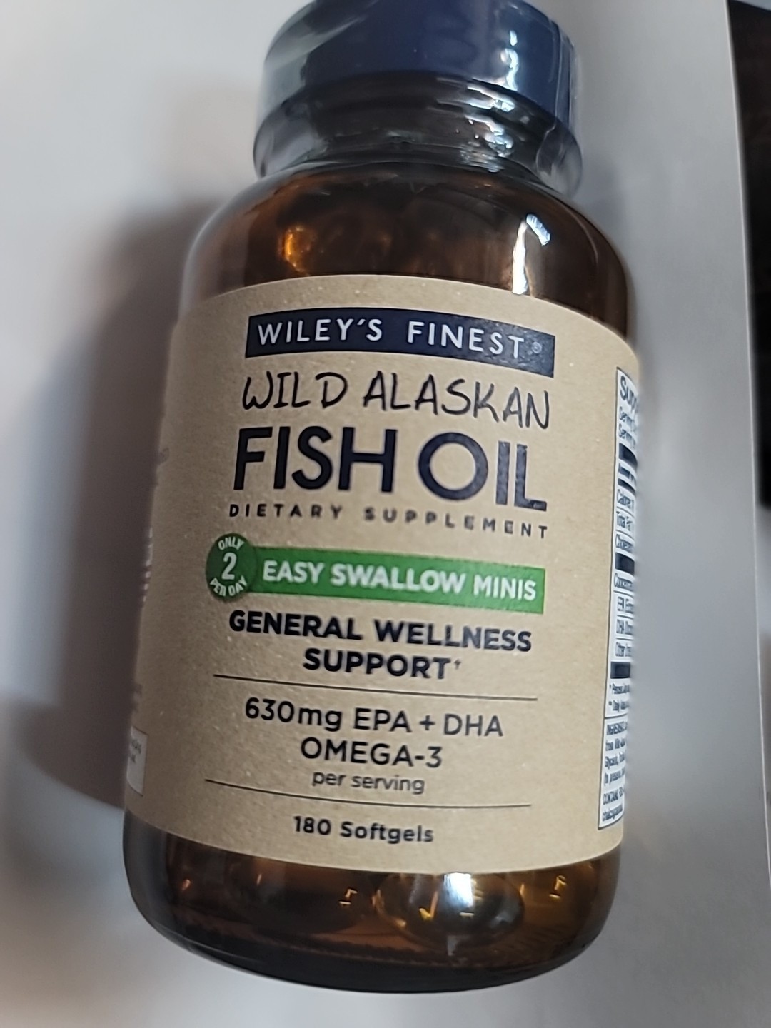 Wileys Finest Wild Alaskan Fish Oil Easy Swallow Minis 180 Softgel 4/2027^ WF