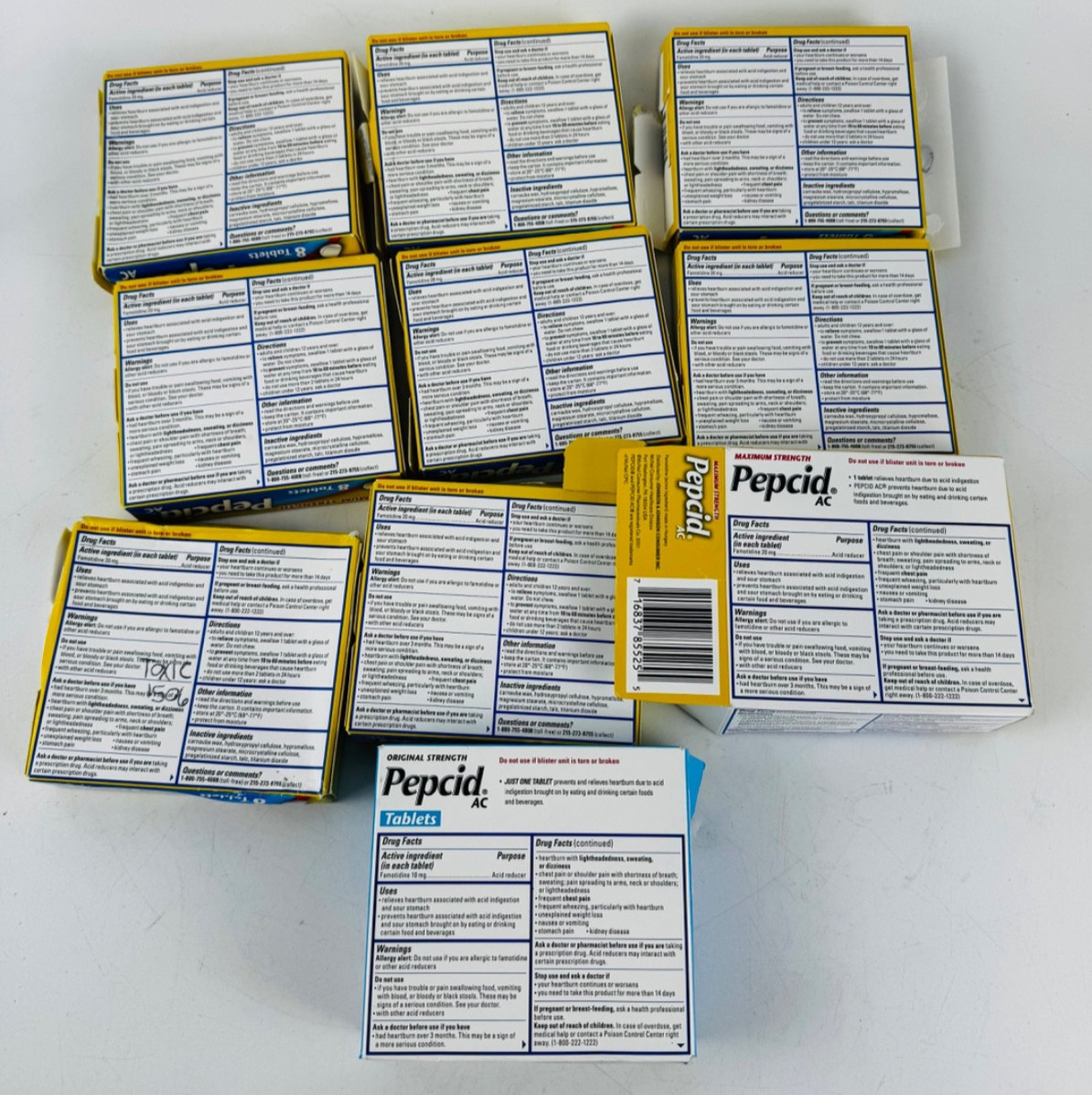 PEPCID AC Maximum Strength 20mg Famotidine Tablets Bundle EXP 11/2027++