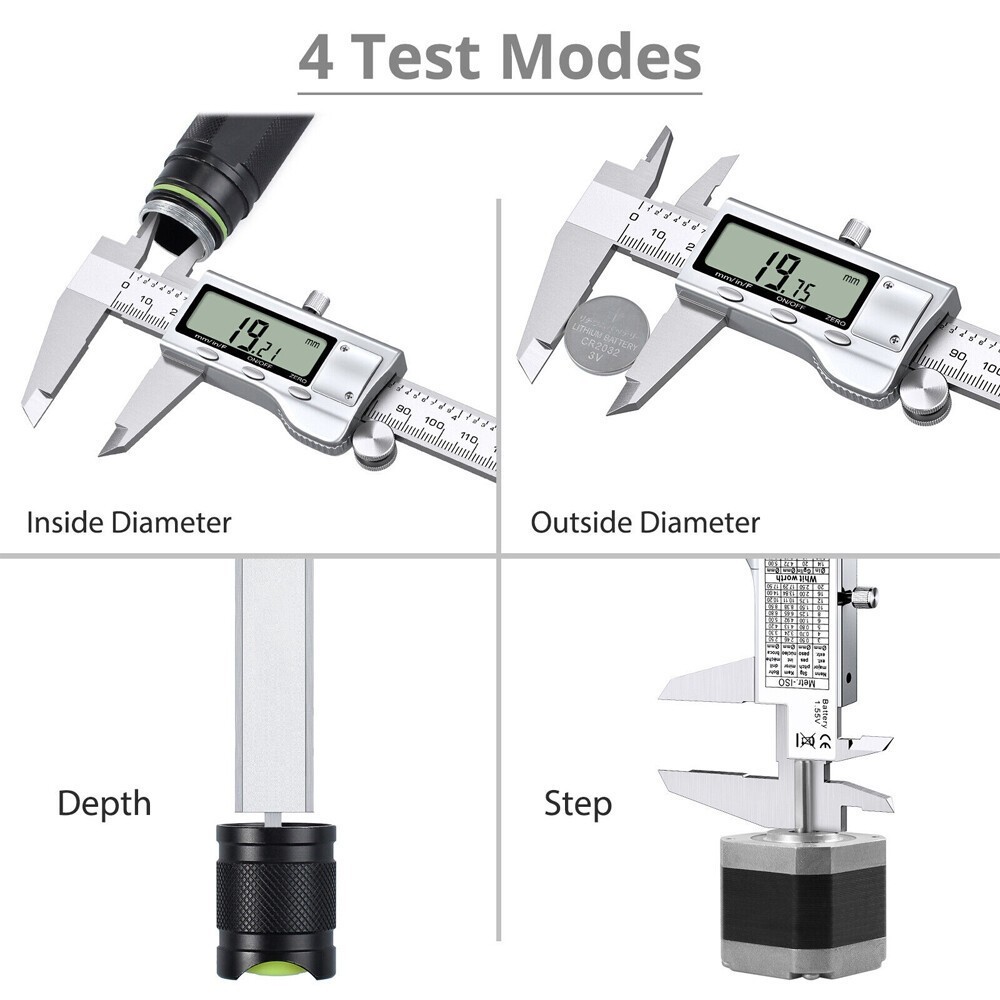 6" 150mm Digital Caliper Micrometer LCD Gauge Vernier Electronic Measuring Tool