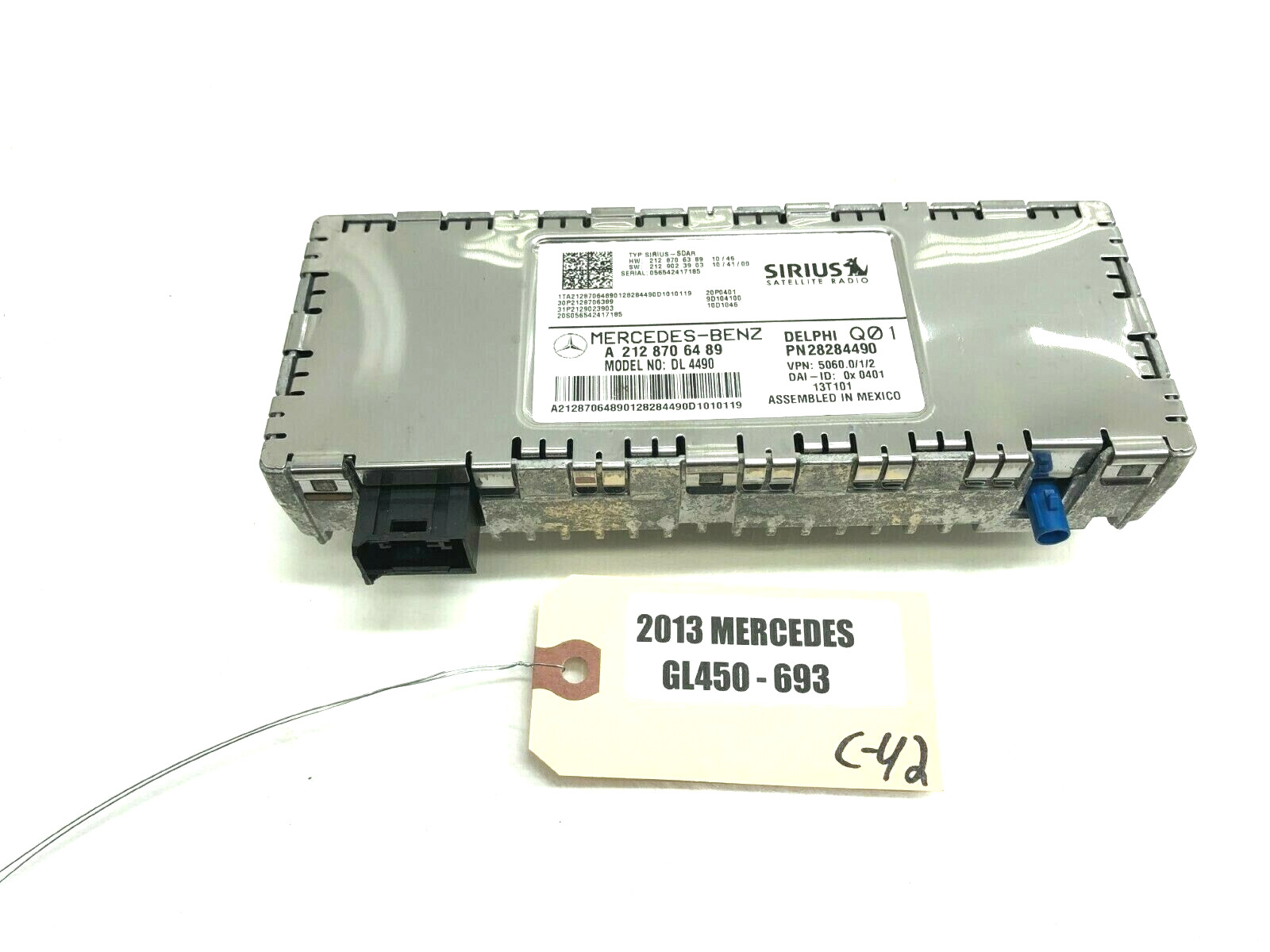 2013-2016 MERCEDES GL450 SIRIUS SATELLITE RADIO MODULE OEM.