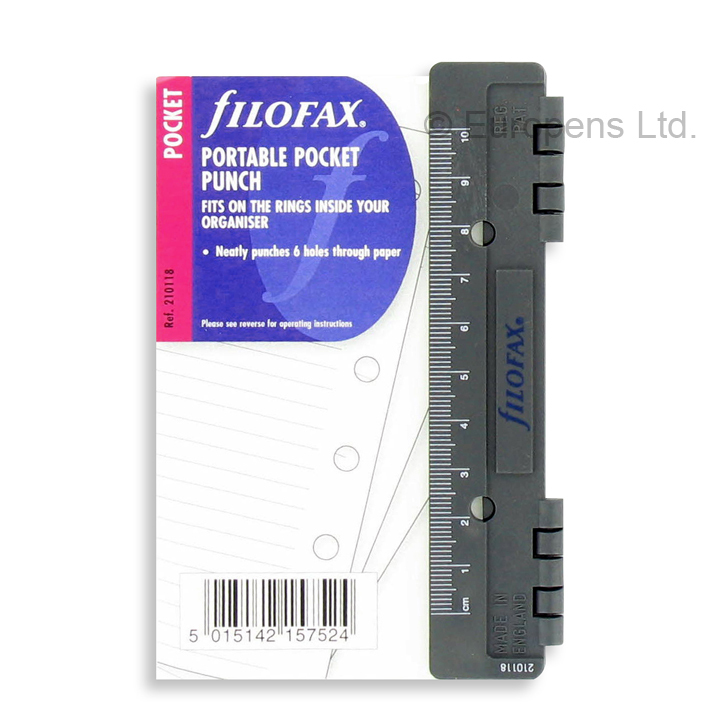 Filofax Pocket Organizer Portable Plastic Hole Punch Refillable 210118