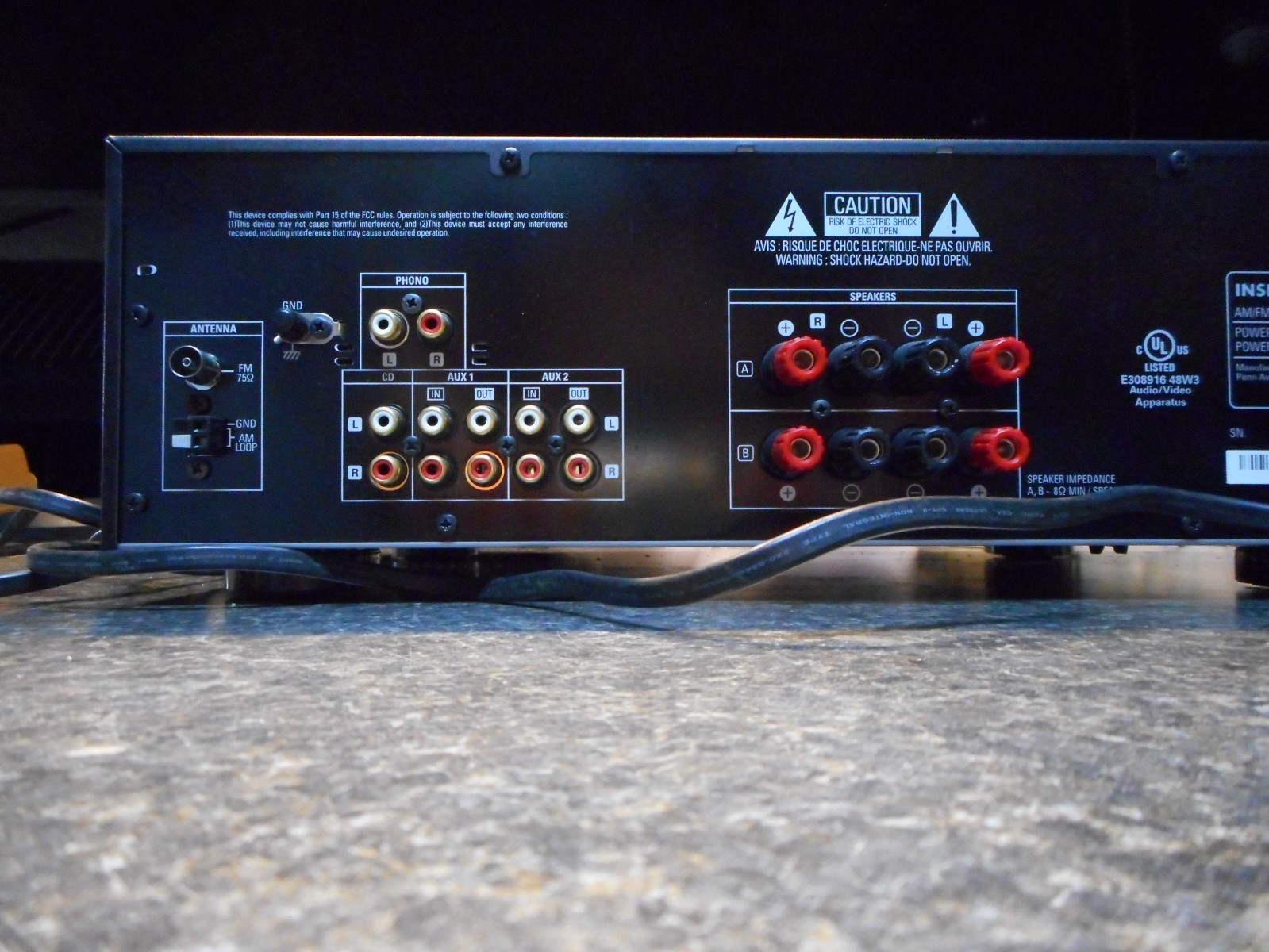 Insignia NS-R2001 AM/FM Stereo Receiver Amplifier Audio Component System