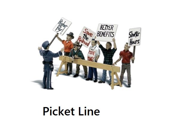 Woodland Scenic Picket Line  Figure Set     N scale