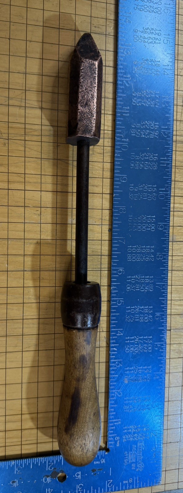 Electric Materials Co Soldering Copper No 2 Iron Skroo-Zon Handle Pat Patented