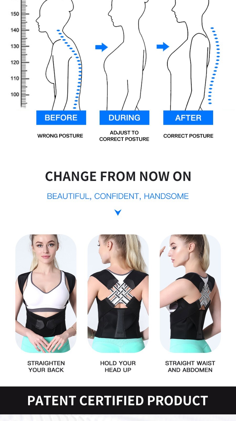 Posture corrector for back shoulder back support Women And Men
