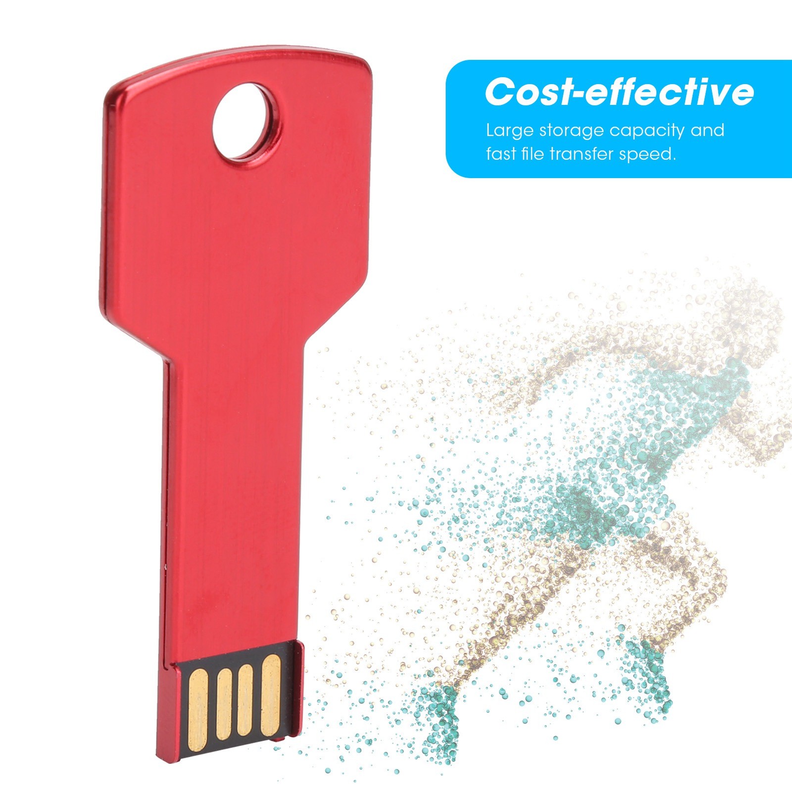 Red Key Shaped USB Flash Drive For Fast File Transfer Home Use