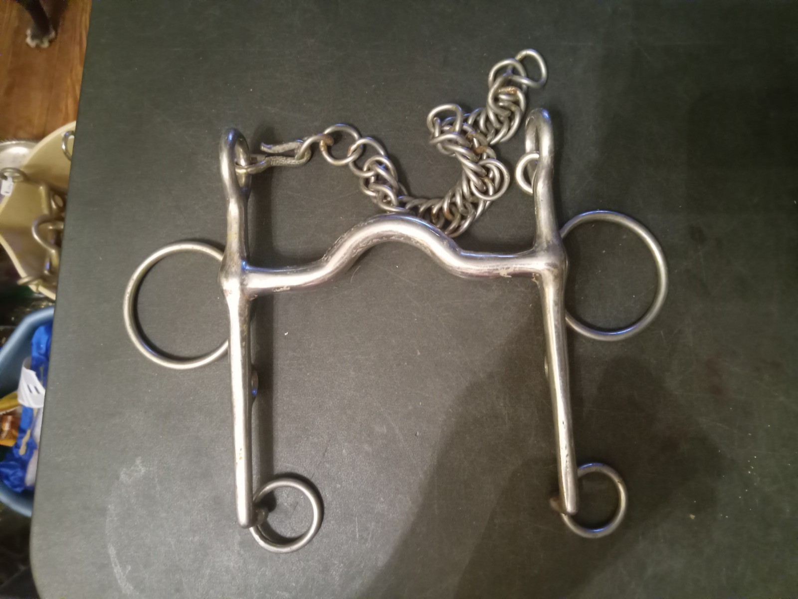 Weymouth bit 4 ring 5 in  ported Stainless steel