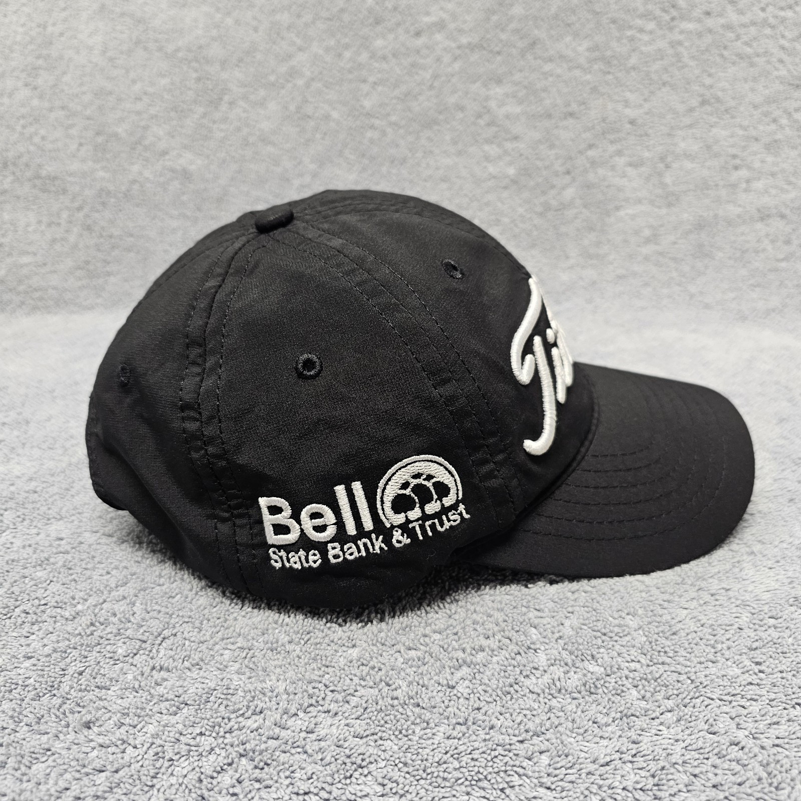 Titleist Hat Golf Baseball Cap OSFM Strapback Black White Golfer Golfing