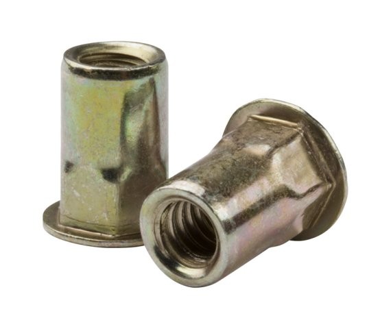 Rivet Nut Half Hex CAH M10-1.5 x 7.9 Low Carbon Steel Y3 (25 Pieces)