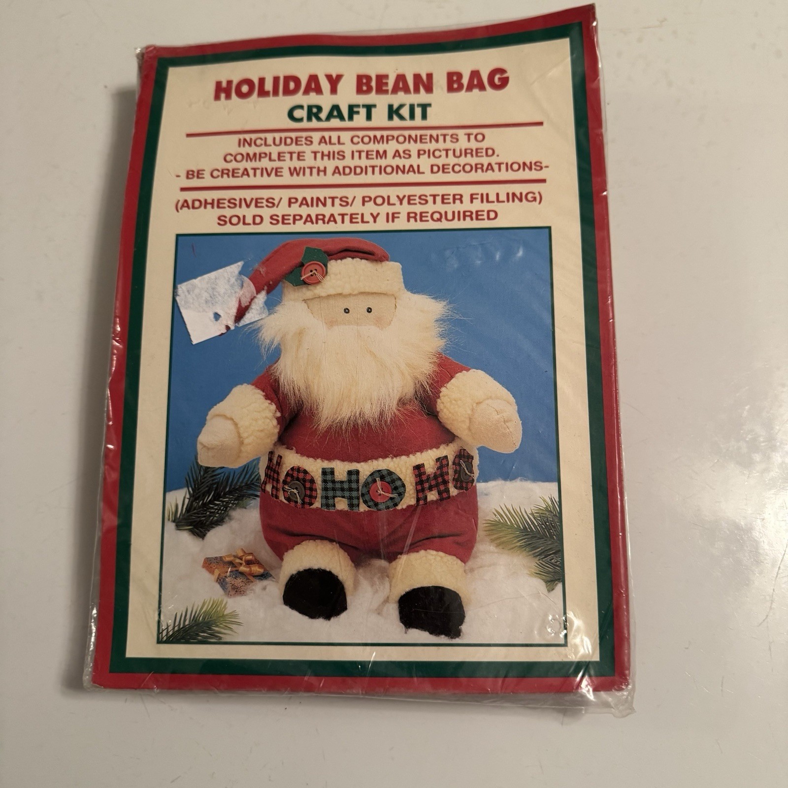 DanDee Homespun Creations Holiday Bean Bag Craft Kit  Santa NEW Country Cottage