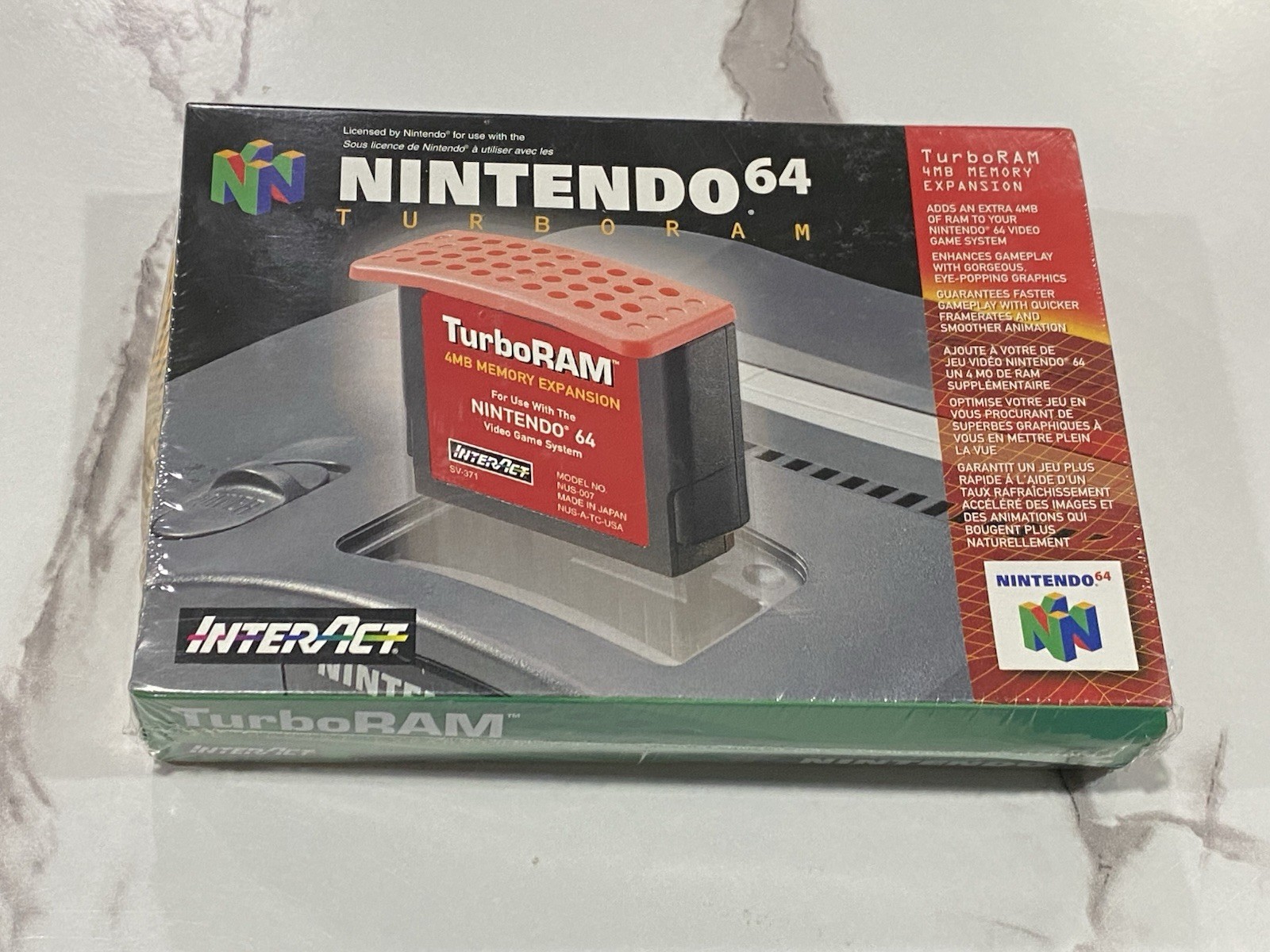 Turbo Ram For Nintendo 64 N64 Brand New Sealed Cardboard Variant Expansion RARE