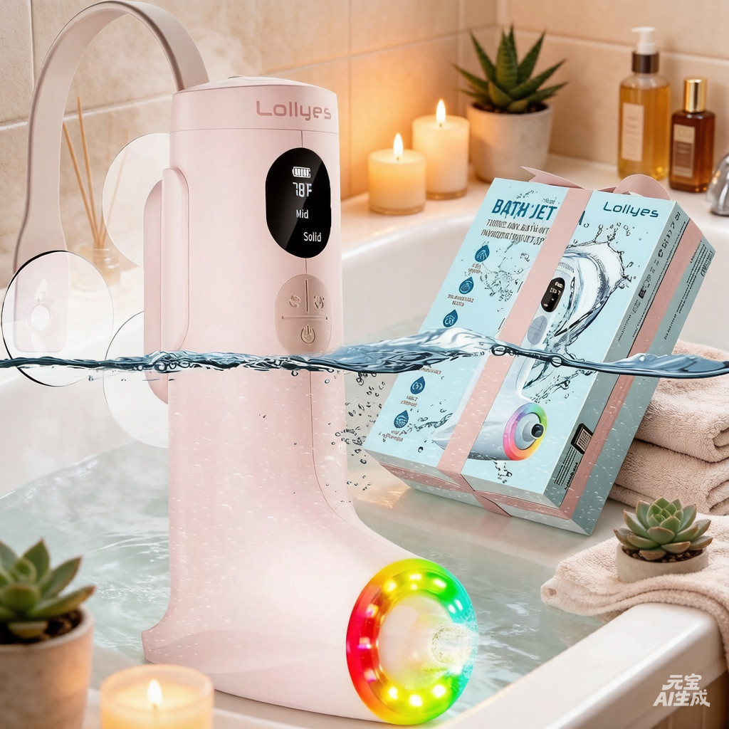 Bath Jets for Tub, Bath Bubble Machine, 3-Level Adjustable Bubble Bath for Women