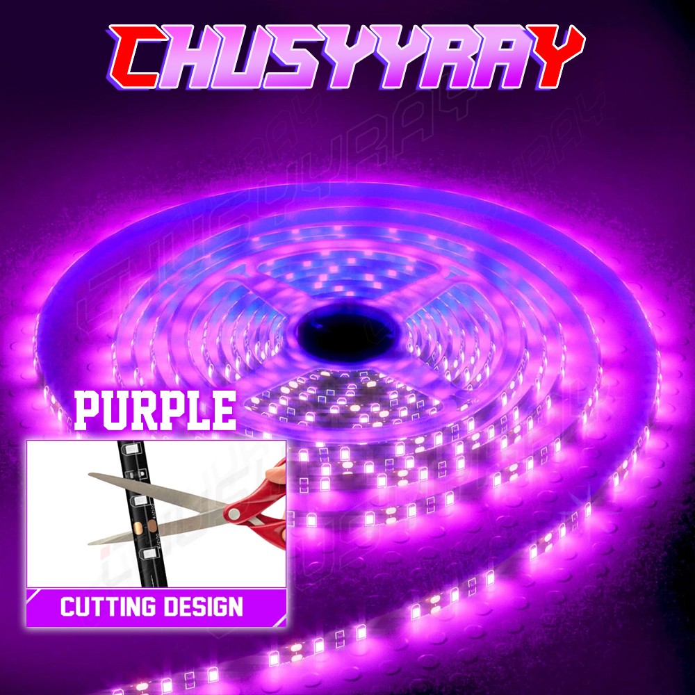 16 FT 12V 3528 Ultraviolet purple waterproof 300 Led Strip lamp PURPLE light