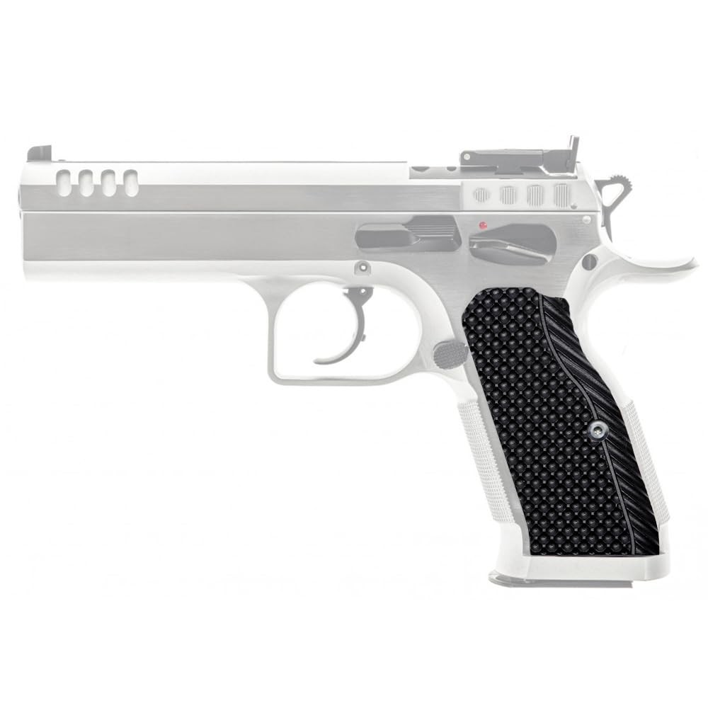 Guuun G10 Grip for Tanfoglio Small Frame, Custom Tactical Medium, Black
