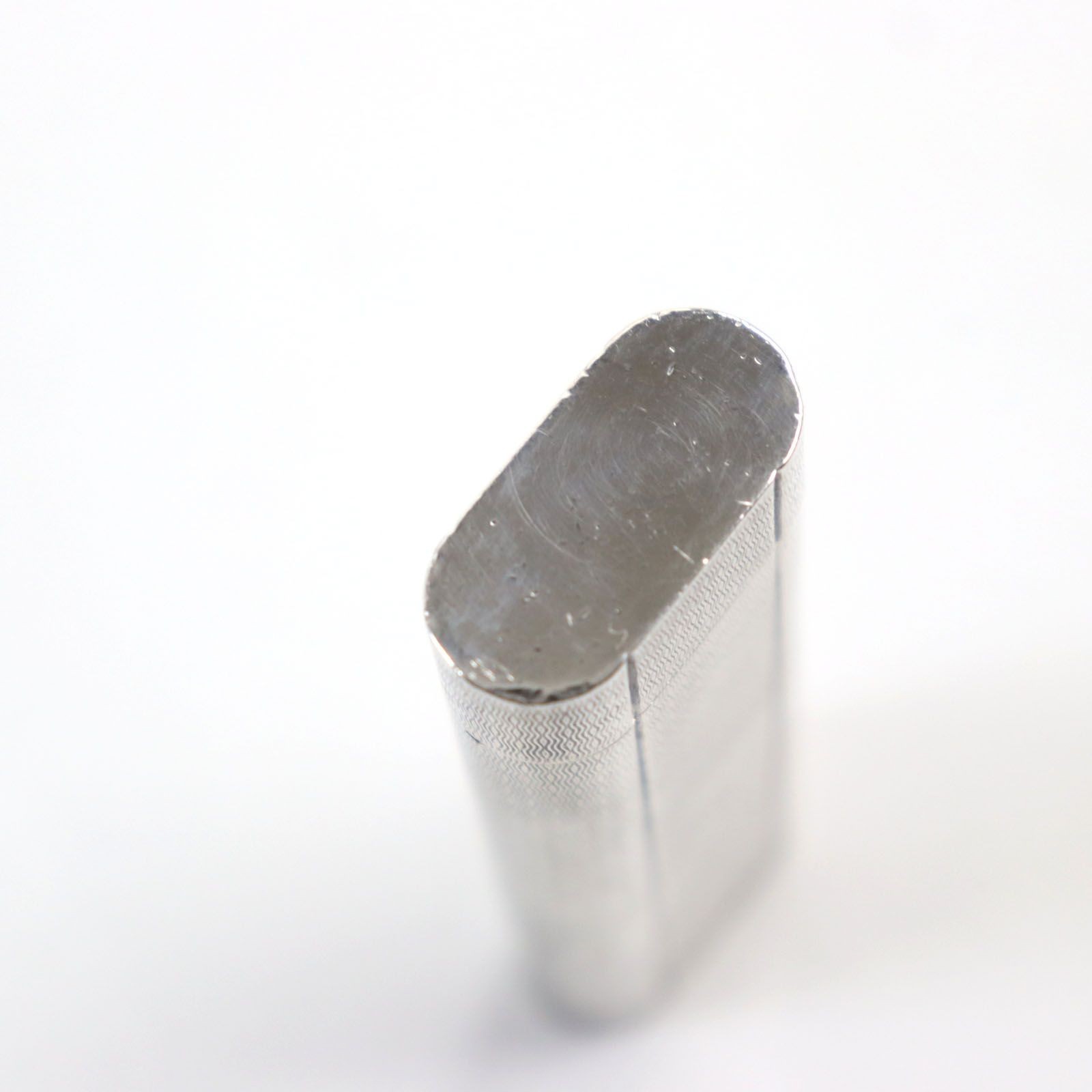 Cartier Oval Roller All-over pattern Gas Lighter Silver No Box Tested & Working