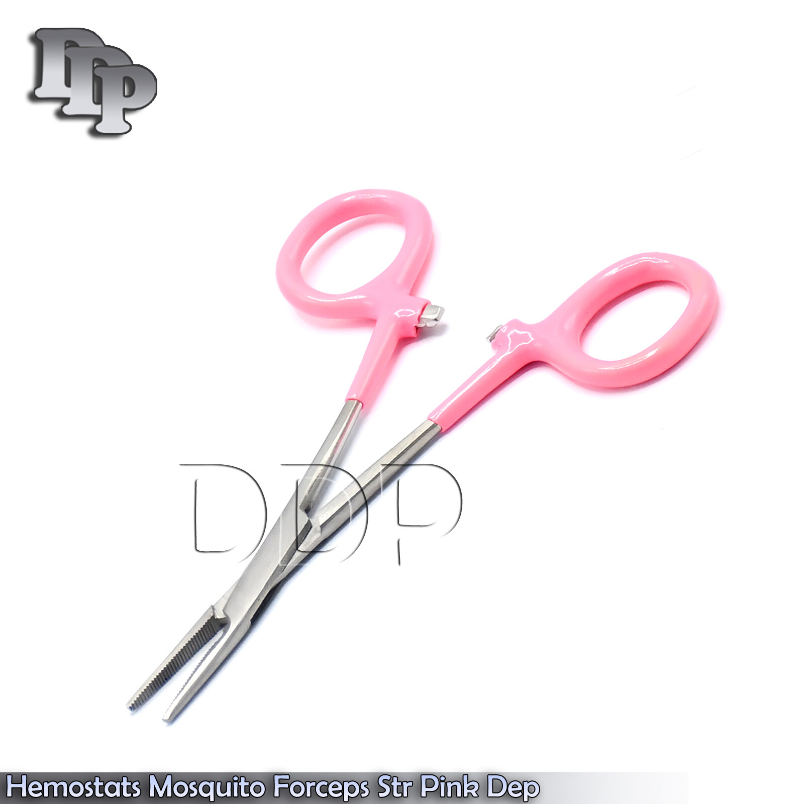Hemostats Mosquito Forceps 5'', Pink Dep Handle Straight Surgical Instruments
