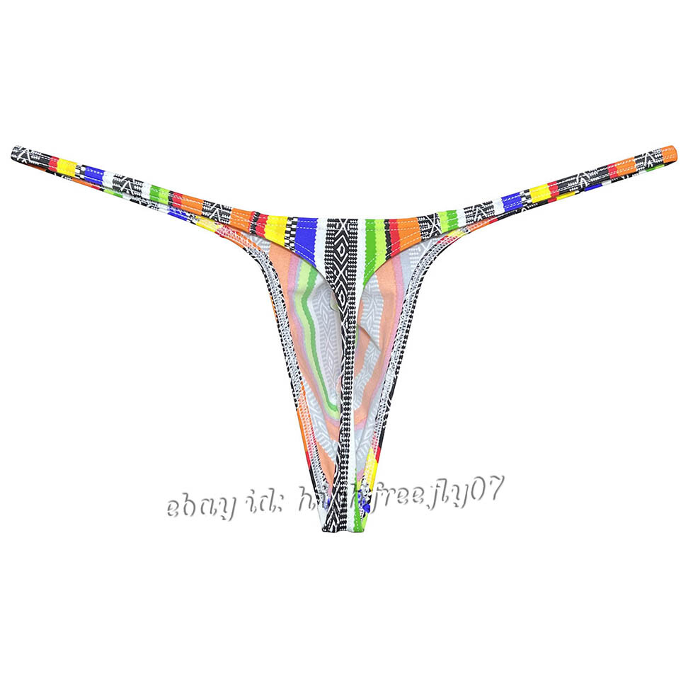 Men Slim Pouch Thong Underwear Strap Bikini Underpants Minimum Coverage G-String