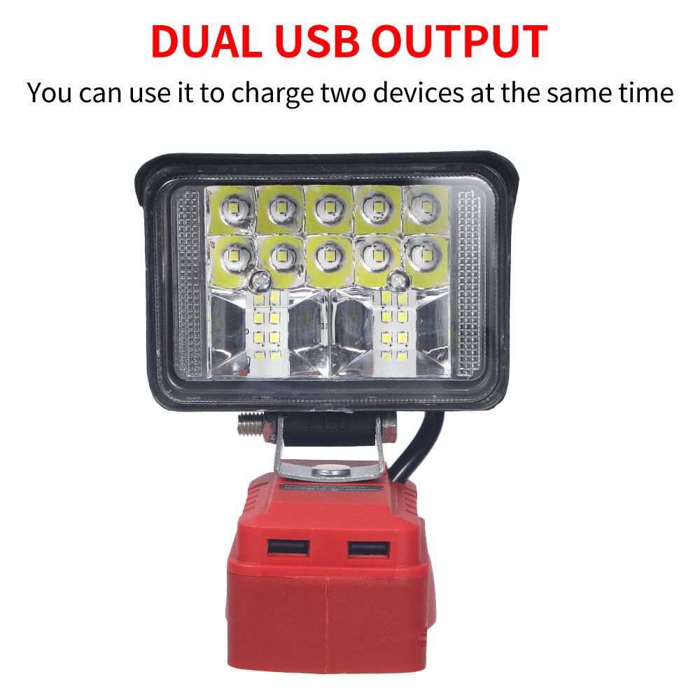 LED Work Light For Milwaukee For M18 Flashlight Work Light 18 LED Battery