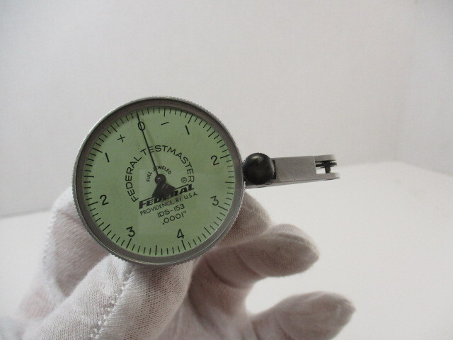 FEDERAL Testmaster Dial Indicator # IDS-153 x .0001" Smooth One Way Movement